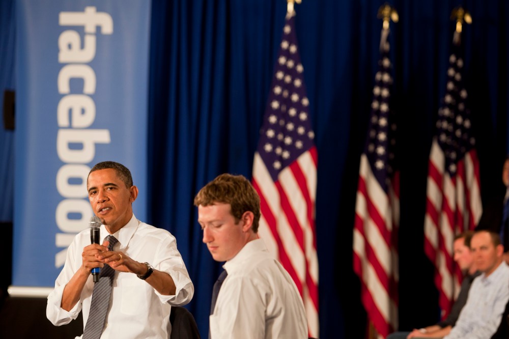 Obama Holds Town Hall To Discuss National Debt And Deficit at Facebook headquarters, Palo Alto